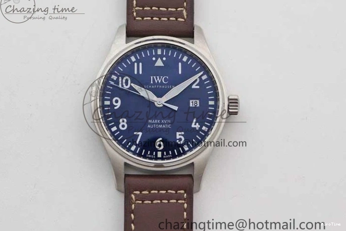 MIROTIME 0416 Mark XVIII IW327010 SS M+F 1:1 Best Edition Blue Dial on Brown Leather Strap A Resilient 7051